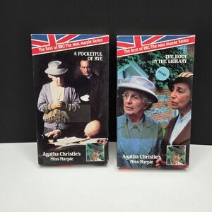 BBC Agatha Christie Miss Marple VHS Lot 2 Joan Hickson Mystery Vintage British